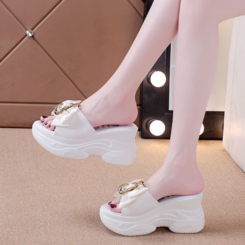Dép đế xuồng Dép Sandal Đế Dày Đính Nơ Thời Trang Mùa Hè 2022 Cho Nữ