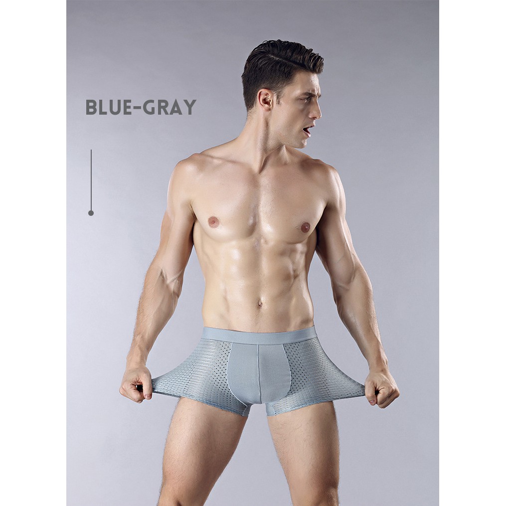 Quần sịp đùi, quần lót boxer thông hơi cao cấp dành cho nam, chất liệu co dãn 4 chiều
