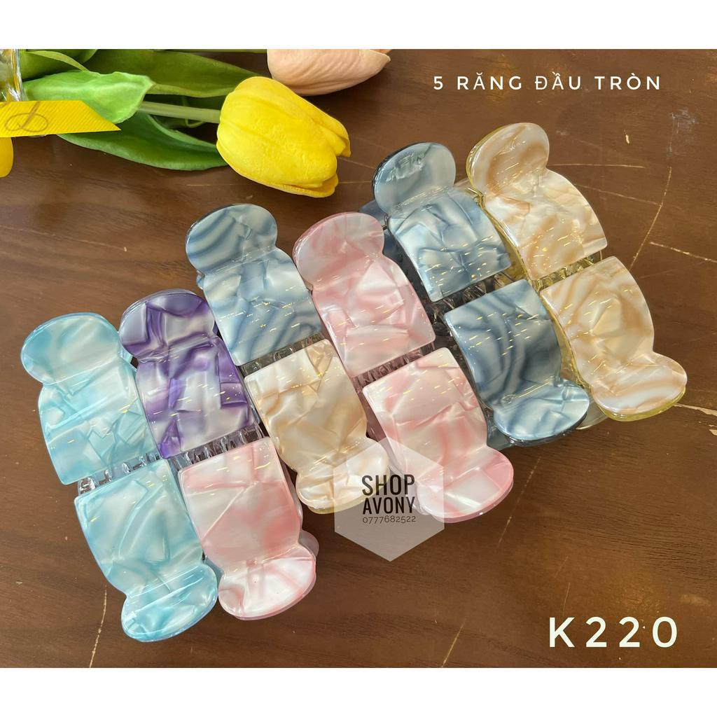 Kẹp tóc càng cua 5 răng óng ánh màu loang xa cừ