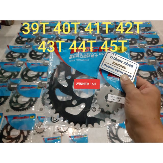 💢Nhông+Dĩa WINNER 150 39T 40T 41T 42T 43T 44T 45T Nhông 14T 15T 16T