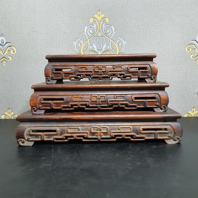 Bộ kỷ tàu cũ bằng gỗ cực đẹp chắc chắn dùng kê bonsai đồ cổ phong thủy quà tặng rất đẹp