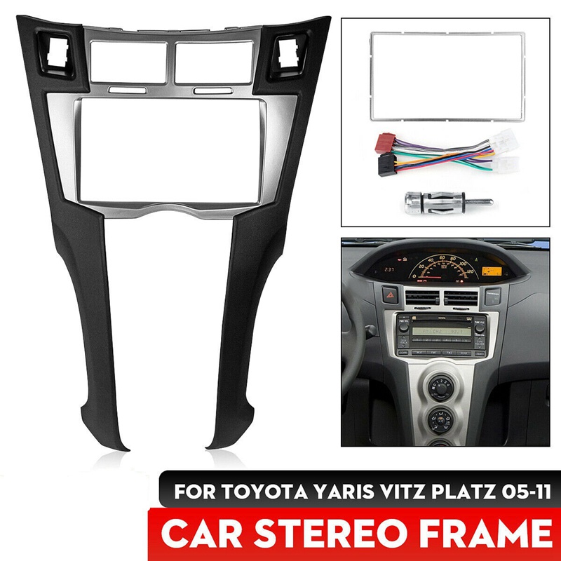 Khung viền 2 Din cho xe hơi Toyota Yaris Vitz Platz 2005-2011 DVD