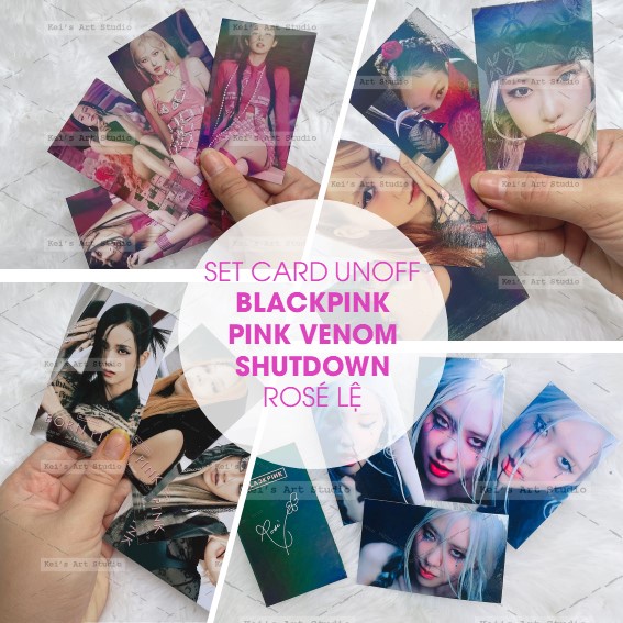 BLACKPINKPINK - PINK VENOM, SHUTDOWN: Card MV, Card rare scan, Card Rosé Lệ...