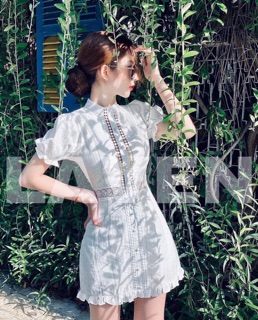 VÁY XÔ PHỐI REN EO