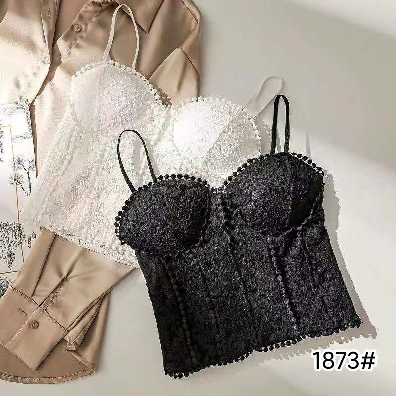 Áo Bra Ren 2 Dây Dáng Dài Kèm Mút Đệm Ngực  Cực Sang Chảnh mã 1873