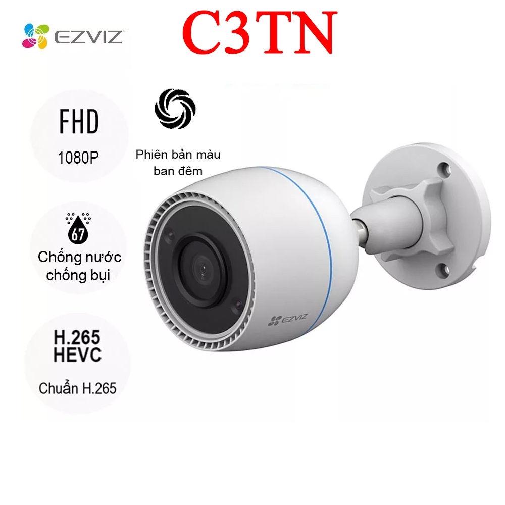 Camera Wifi EZVIZ ngoài trời C8W/C8C/C3TN - Siêu nét 4MP/2MP Mắt kép xoay 360 - Hàng chính hãng