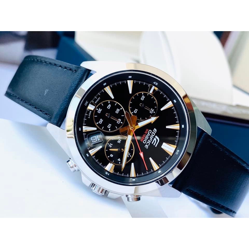 Đồng hồ nam dây da chính hãng Casio EDIFICE EFV-630L-1AVUDF