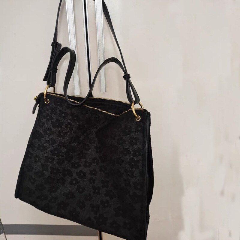 Túi đeo vai JASMIN NOIR dáng vuông cỡ lớn thiết kế giản đơn duyên dáng dành cho nữ