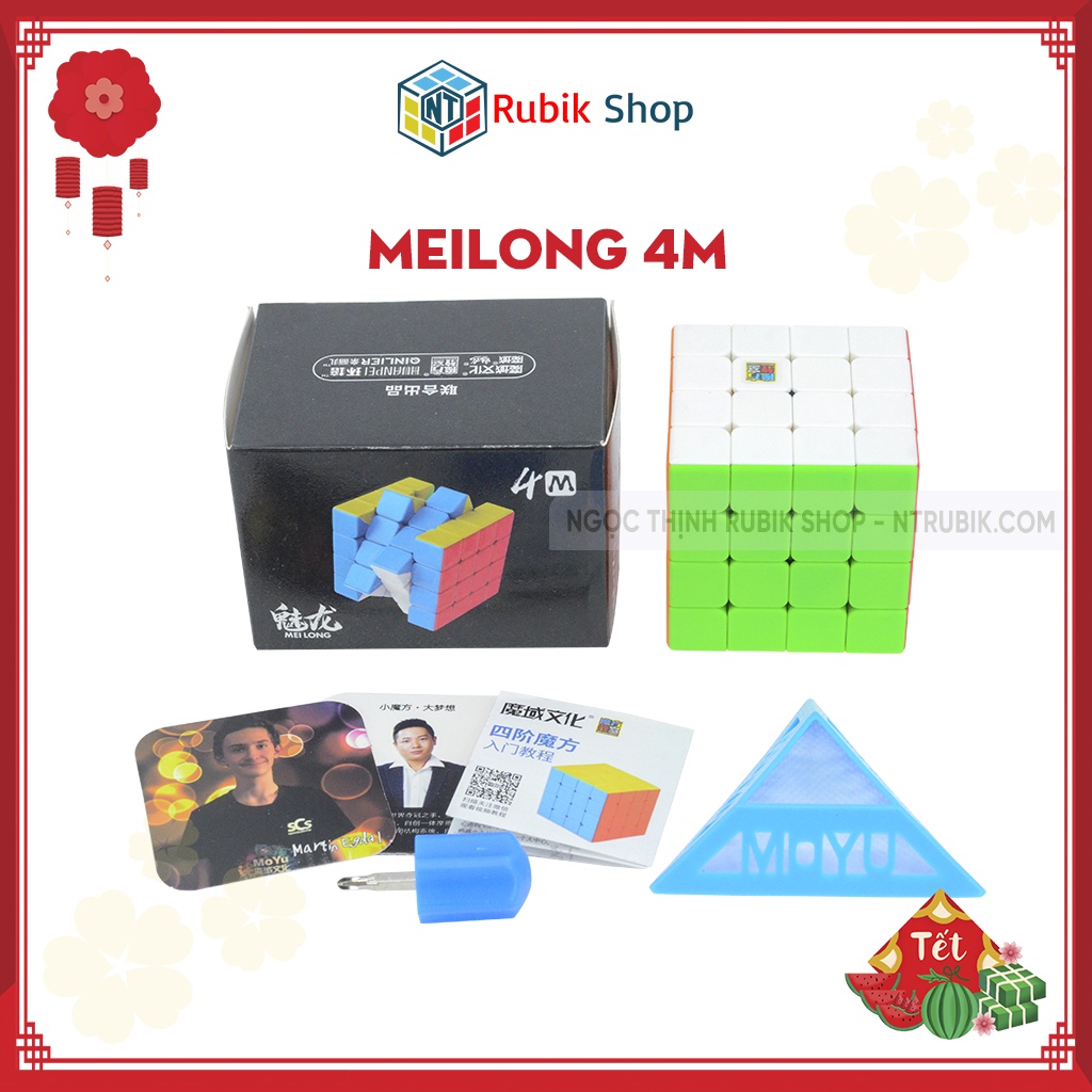 [Mã LIFE0503TOYS1 giảm 10% đơn 150k] Rubik 4x4x4 Moyu Meilong 4M Stickerless (Hãng mod nam châm)