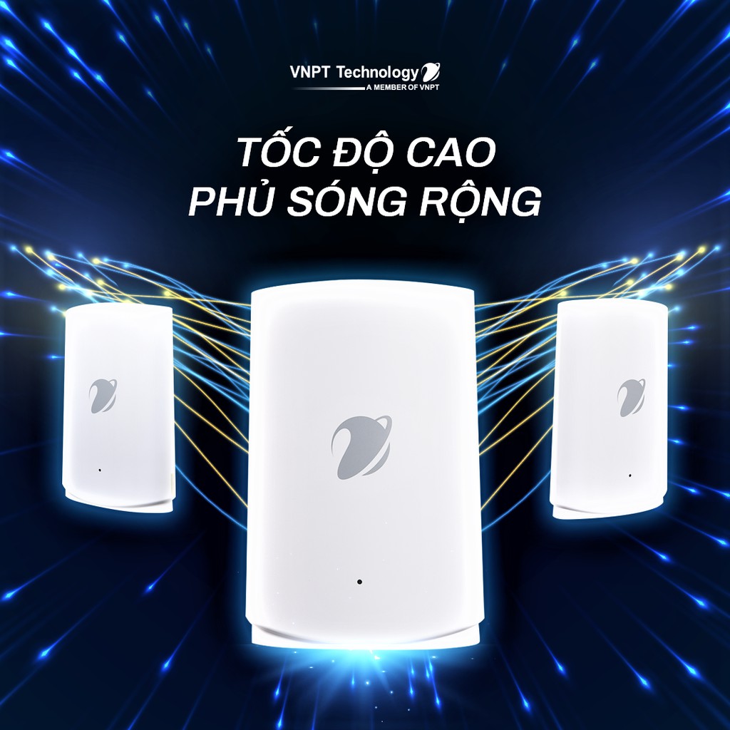 VNPT Technology Hệ thống Wifi Mesh 2 băng tần chuẩn AC 1200Mbps iGate EW12S - Hàng Việt Nam