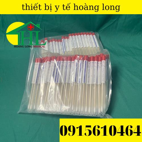 [Hàng Nhập Khẩu] Tăm Bông Lấy bệnh Phẩm Cán gỗ Vô Trùng Túi 100 Que