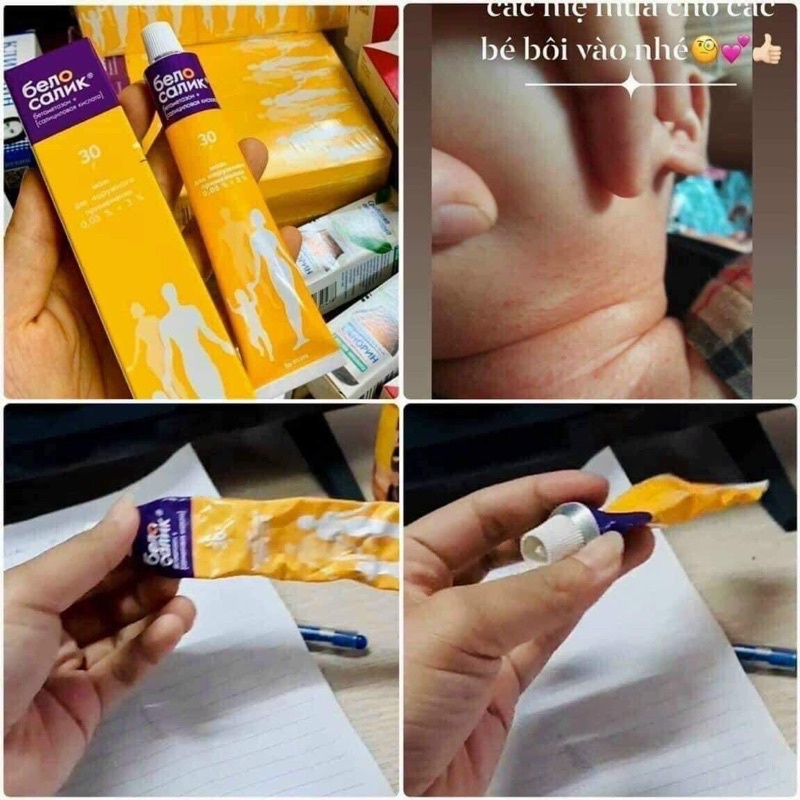 Kem bôi da cơ địa, viêm da dị ứng Belosalic Nga 30gr - Bachduongrushop