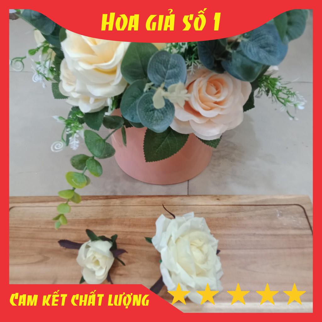 Hoa giả, bông hoa hồng giả, màu sắc sang trọng, làm sự kiện, decor thảm cỏ nhân tạo