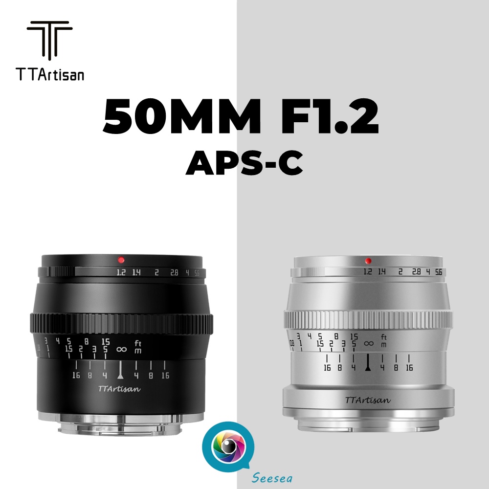TTArtisan 50mm F1.2 APS-C Ống kính máy ảnh lấy nét thủ công MF cho Sony E Fujifilm Fuji X Canon M EF