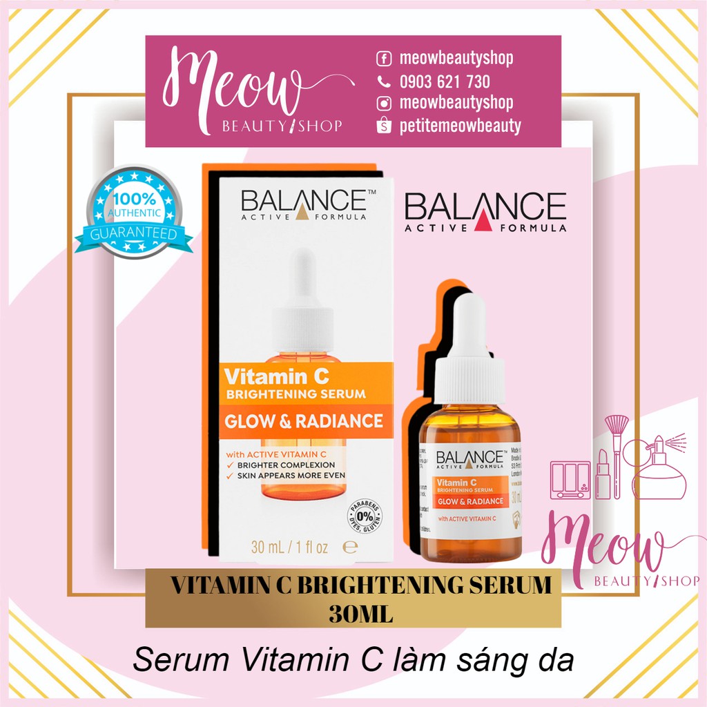 Serum Balance vitamin C dưỡng sáng da mờ thâm Balance Active Formula Brightening 30ml-60ml | BigBuy360 - bigbuy360.vn