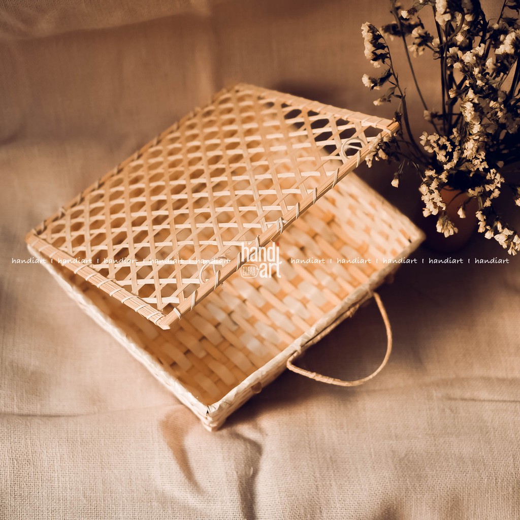Hộp quà tre đan-hộp tre vuông - Woven bamboo box
