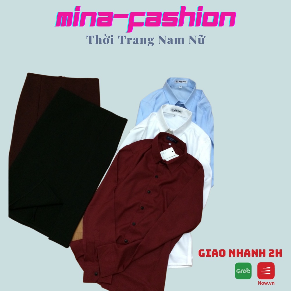 Áo Sơ MI Trơn Màu Xanh Đậm Dành Cho Nam Và Nữ Siêu Sales Hot Nhất NamiFashion Trong Năm Nay 1006