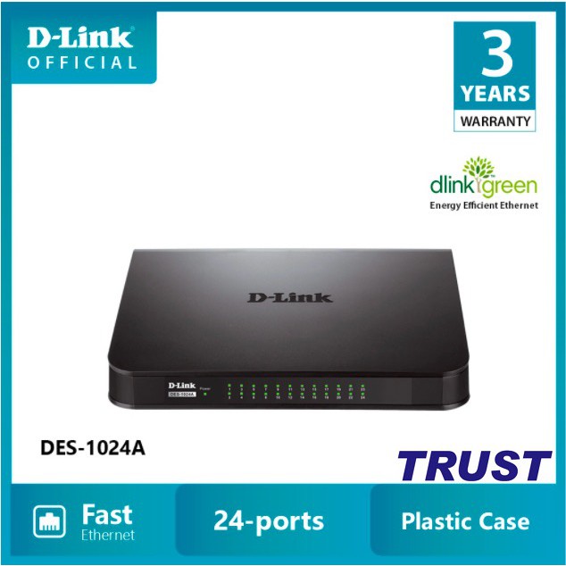 D-LINK DES-1024A - Bộ chia cổng mạng 24 cổng 10/100 Mbps