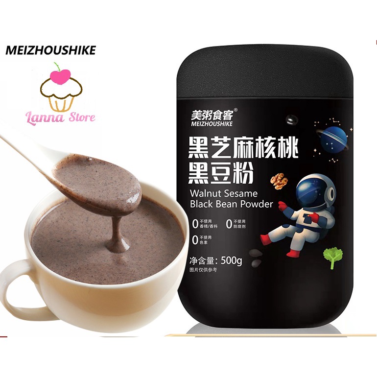 Cháo Bột Óc Chó Đậu Đen Giảm Cân, Ăn Kiêng, Eat Clean Healthy Dưỡng Nhan hiệu Meizoushike - D9