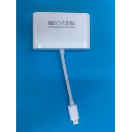 3-in-1 Lightning to Lightning + USB 3.0 + RJ45 Ethernet LAN Port OTG Adapter for iPhone iPad - Hàng nhập khẩu