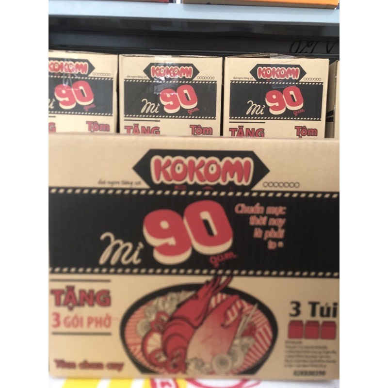 Thùng mì kokomi đại 90 tôm chua cay 30gói