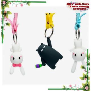 Móc khóa 3D Thỏ Bảy Màu - Gấu Aka