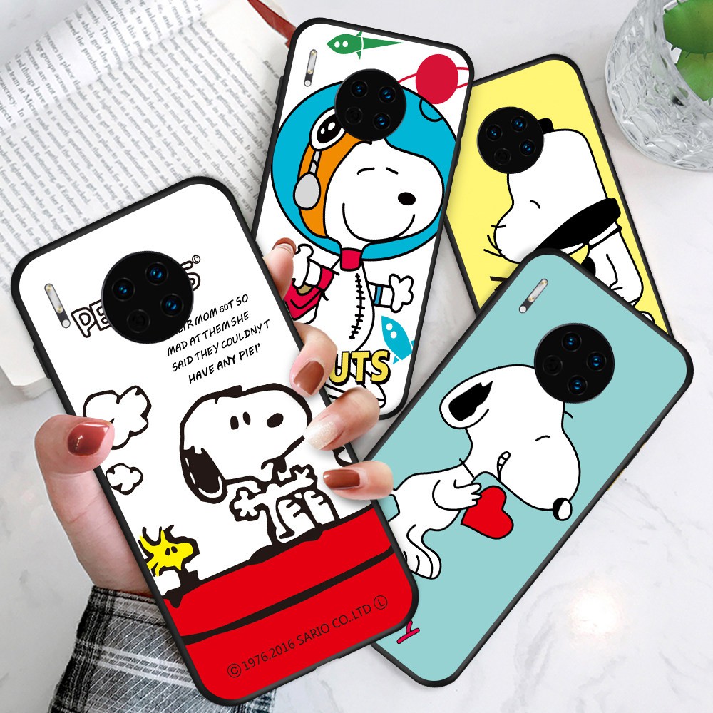 Huawei Mate10 Mate8 Mate9 Lite Mate 10 Pro 8 9 huawie For Soft Case Silicone Casing TPU Cute Cartoon Snoopy Dog Phone Case Full Cover Simple Macaron Matte Shockproof Back Cases