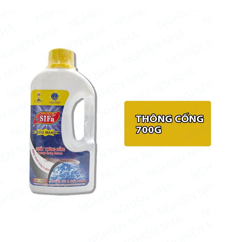 Thông tắc bồn cầu khử mùi toilet nhà vệ sinh thông cống thông ống nước diệt khuẩn SiFa 700g/800g NGHIỆN NHÀ