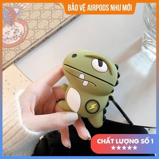 [Freeship - Ảnh Thật] Airpod Case Đựng Tai Nghe Airpods 1&2 Khủng Long Tia Chớp Chất Liệu Silicon Dẻo