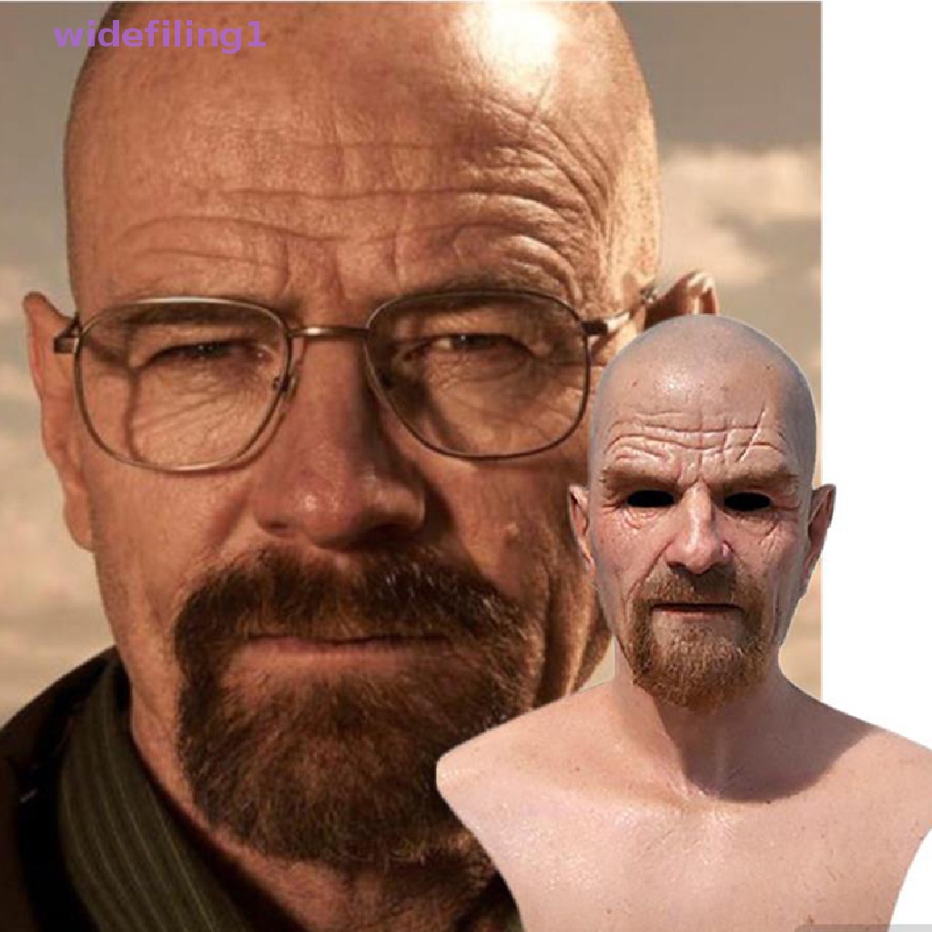Giáo sư Breaking Bad rộng rãi 1. Mặt Nạ Hóa Trang Halloween Bằng Cao Su Màu Trắng