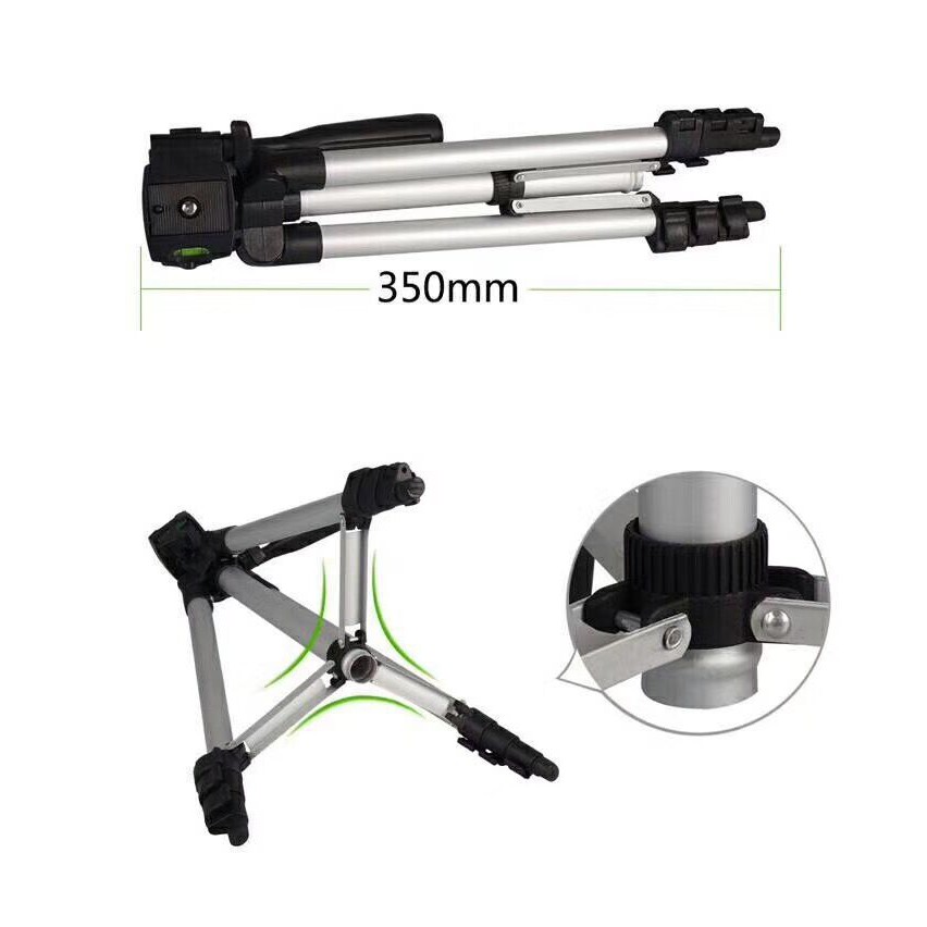 Gậy 3 Chân Tripod TF- 3110, 3120 Kéo Dài Được Và Giá Đỡ Điện Thoại