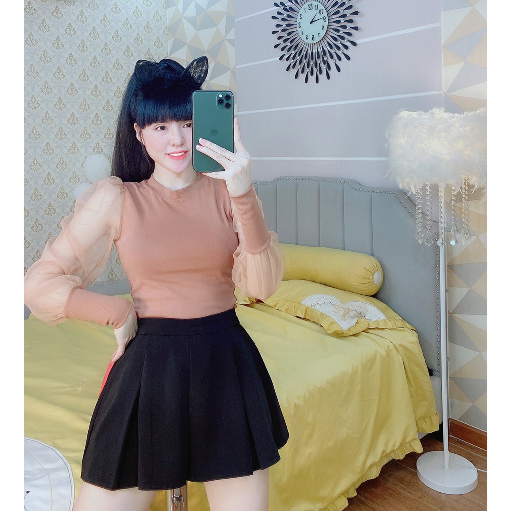 loại đẹp-áo thun thái tay phối lưới siêu hot hit xinh xinh