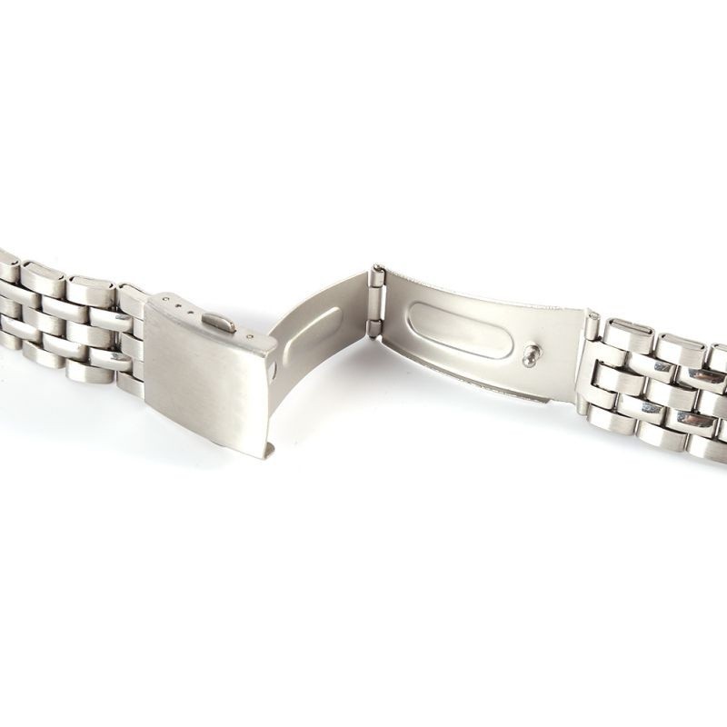 Watchband Classic Stainless Steel Fold Buckle Wristwatch Watch Strap