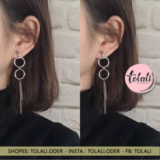 [ảnh thật-CÓ VIDEO] KHUYÊN TAI TRÒN XÍCH MINI THẢ DÀI CÁ TÍNH KT209
