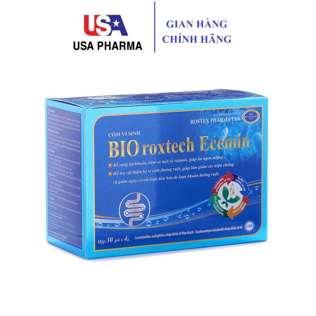 Cốm vi sinh BIO Roxtech Ecemin giúp bé ăn ngon, tiêu hóa tốt, giảm rối loạn tiêu hóa - Hộp 30 gói