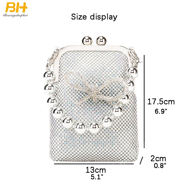 Túi Đeo Chéo Mini Đính Đá Thời Trang Mới 2022 Cho Nữ