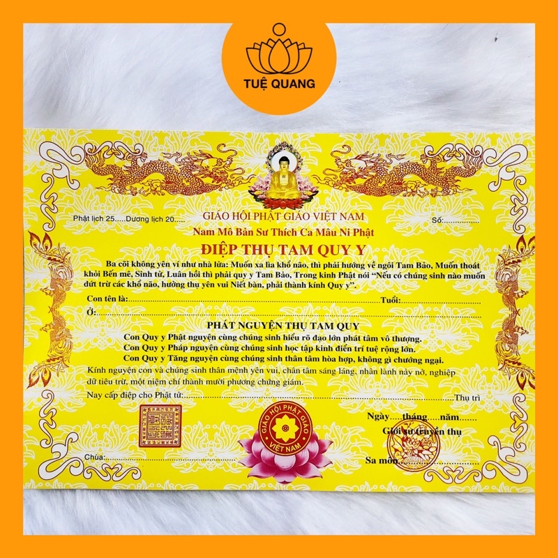 Điệp thụ Tam Quy Y 30x20cm