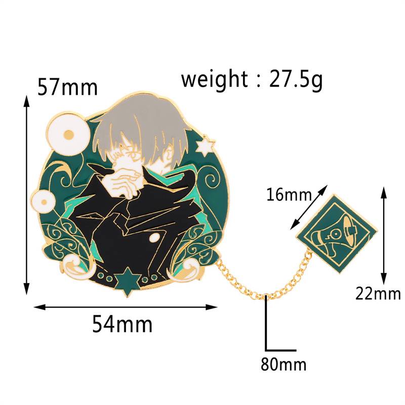 Ghim cài kiểu dáng hoạt hình dễ thương bằng kim loại New Japanese Anime Icons Jujutsu Kaisen Enamel Pin Brooches clothes Backpack Collar Badge Lapel Pin Jewelry Gifts Nanami Kento Inumaki Toge Ryoumen Sukuna