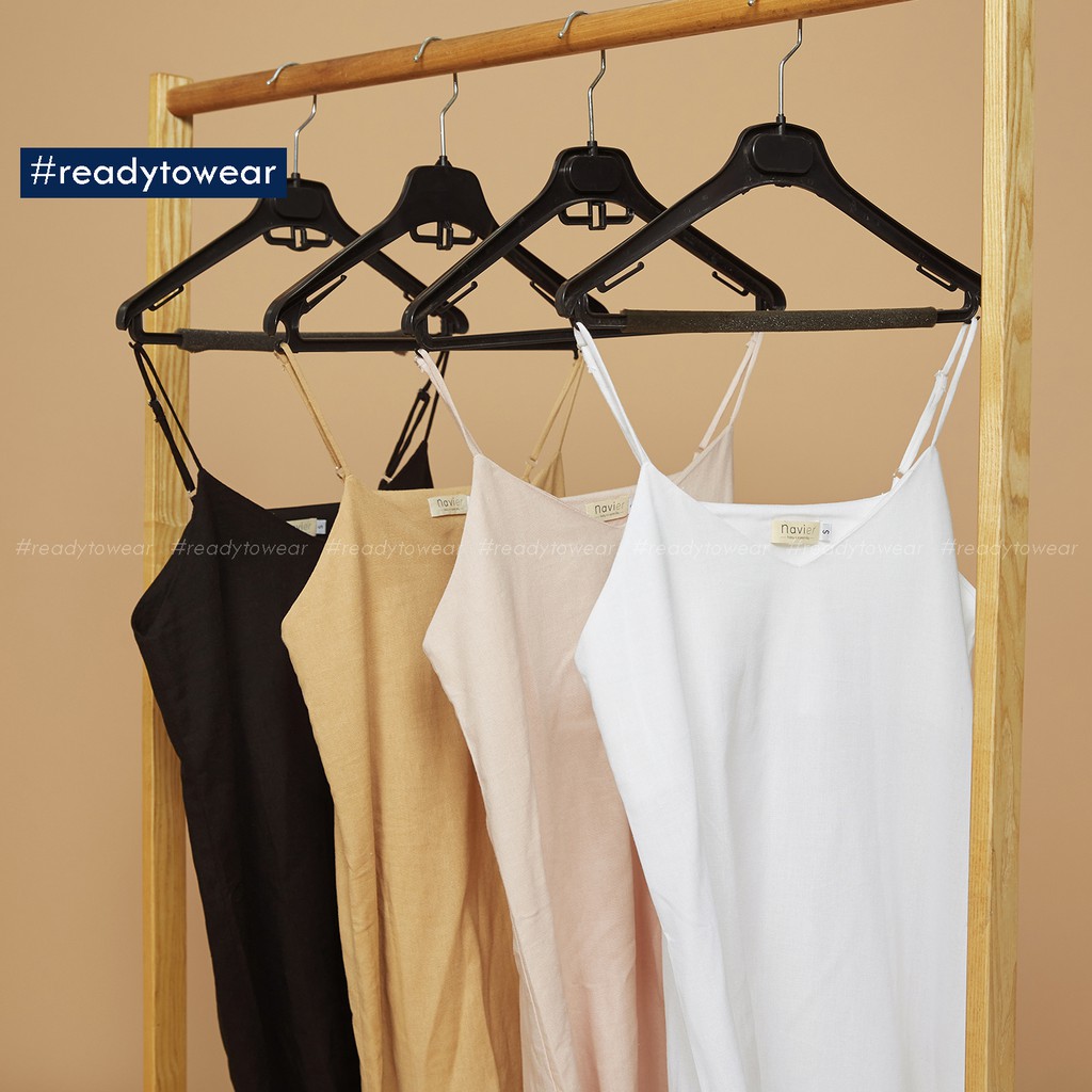Đầm 2 dây xuông maxi - Váy hai dây dài suông xẻ tà hai bên - linen camisole dress D01 | BigBuy360 - bigbuy360.vn