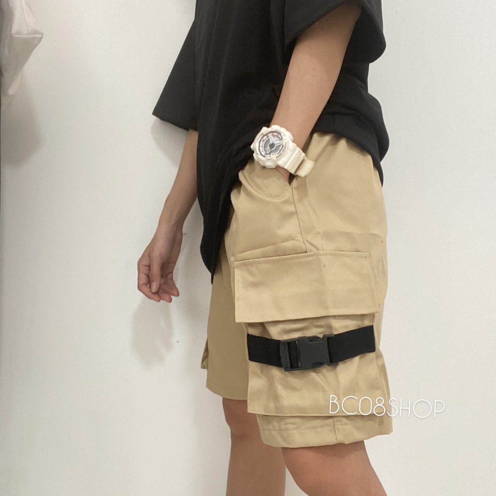 Quần Short Ngố Unisex chất vải kaki 2 màu Đen Be BC079 | BigBuy360 - bigbuy360.vn