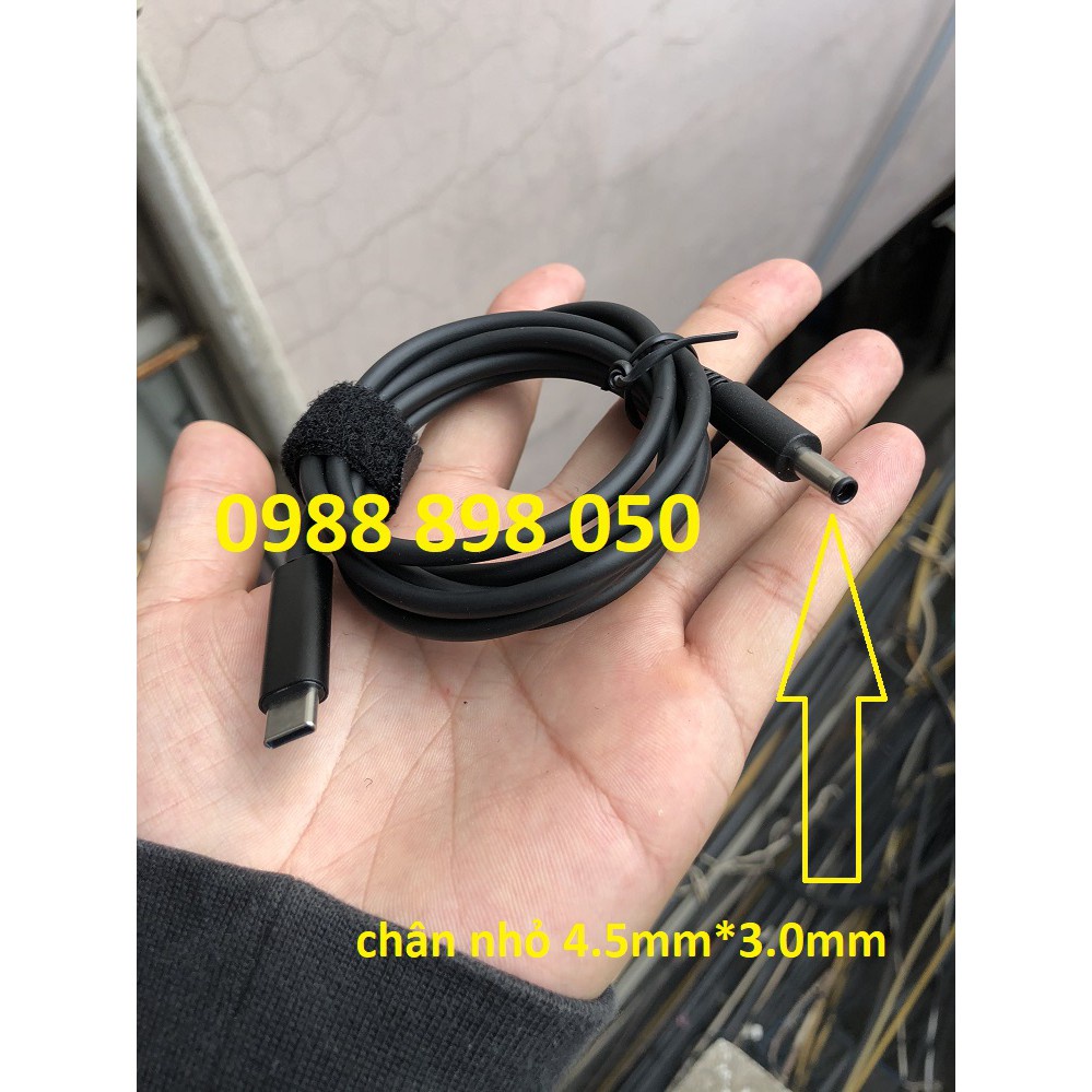 Cáp cạc chuyển usb c sang sạc laptop dell