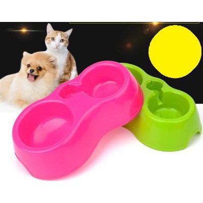 CHÉN ĂN ĐÔI GẮN BÌNH NƯỚC TỰ ĐỘNG CHO CHÓ MÈO