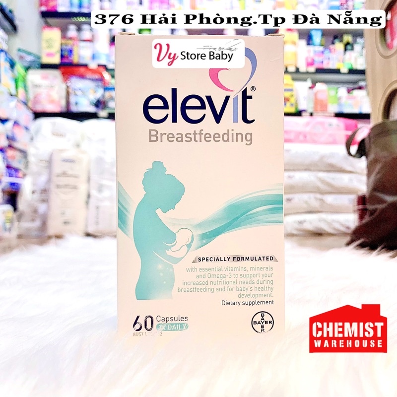 Elevit Sau Sinh cho Mẹ, Elevit Bú, Elevit Breastfeeding 60 viên (Date 2023) - vitamin thực phẩm chức năng úc