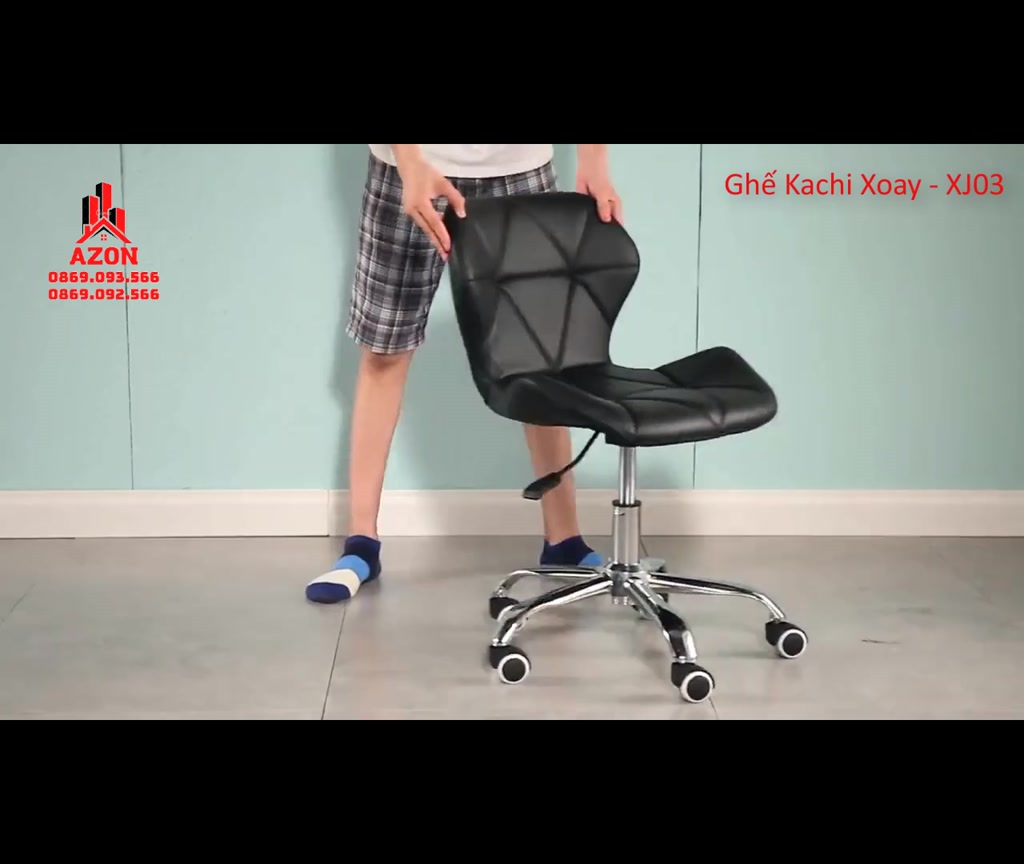 (XJ-03) Ghế KACHI Xoay - Ghế Cafe, Văn Phòng Chân Thủy Lực Cao Cấp (HÀNG XUẤT KHẨU 100%) Thương hiệu AZON Time | BigBuy360 - bigbuy360.vn