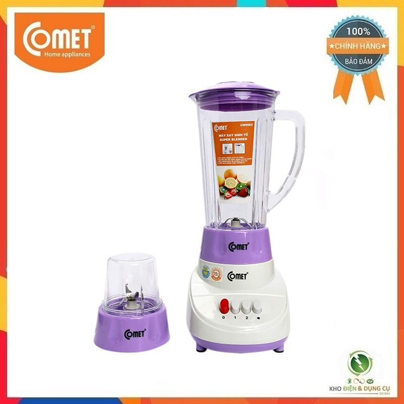 MÁY XAY SINH TỐ 2 CỐI NHỰA SIÊU BỀN COMET CM9985 ( 1.25 LÍT - BẢO VỆ CHỐNG QUÁ NHIỆT )