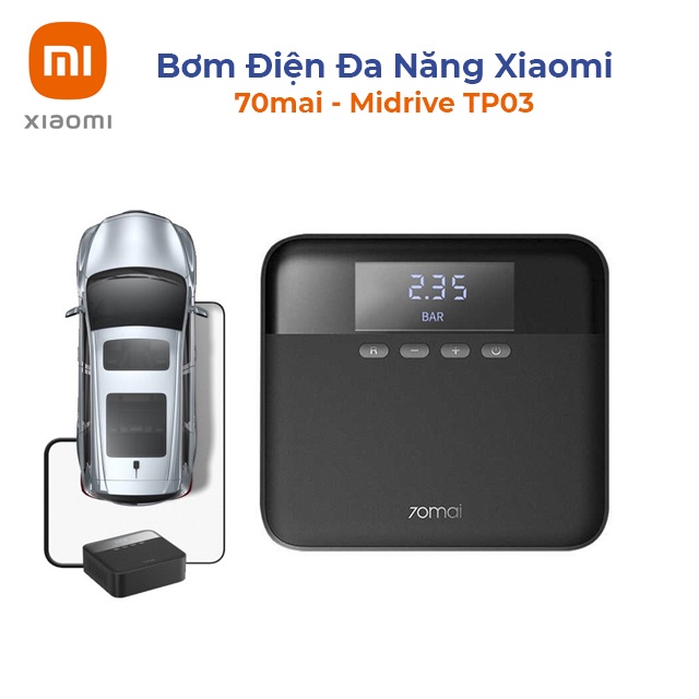 Bơm ô tô Xiaomi Mi70 Midrive TP03 CHÍNH HÃNG - Bơm điện đa năng áp suất lên tới 11Bar [BH 1 ĐỔI 1]