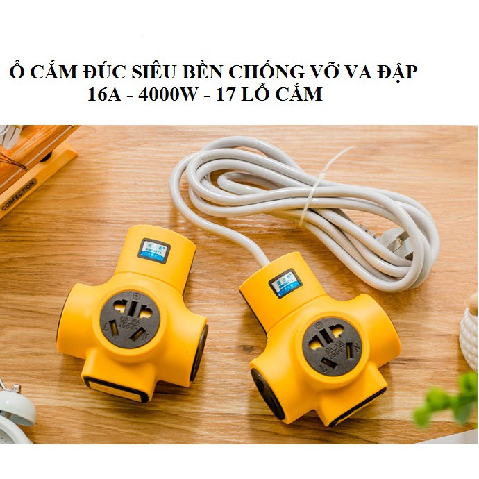 Ổ CẮM ĐIỆN CHỐNG GIẬT LÕI ĐỒNG 16A - 4000W