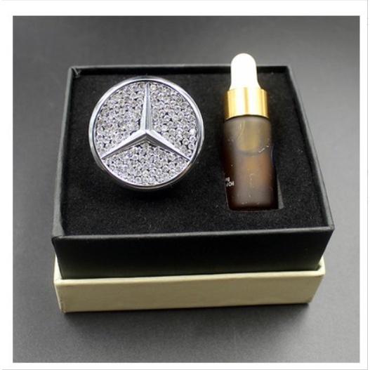 Nước hoa cài cửa gió điều hòa ô tô gắn đá logo Kia, For, Audi, Toyota, Mitsubishi, ...sang trọng