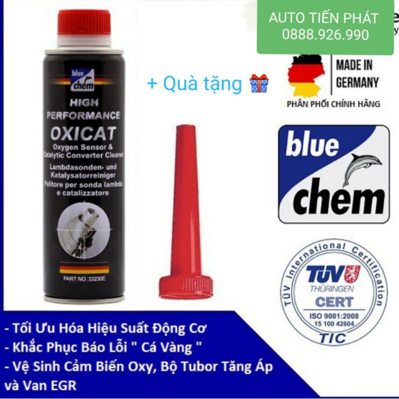 Oxicat Bluechem - Vệ sinh cảm biến oxy - mụi than buồng đốt(+ Quà tặng)