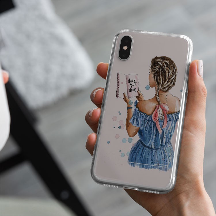 Ốp lưng Lá case CÔ GÁI VÀ SÁCH Iphone 7/7Plus/8/8Plus/X/Xs/Xs Max/11/11 Promax/12/12 Promax BRD20210440